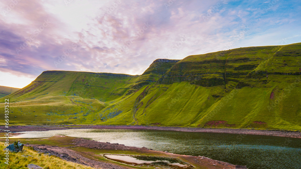 Amazing view in Brecon Beacon national park, Wales, United Kingdom.