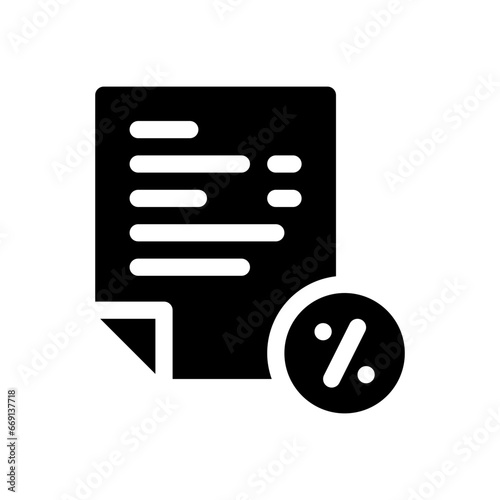 tax glyph icon