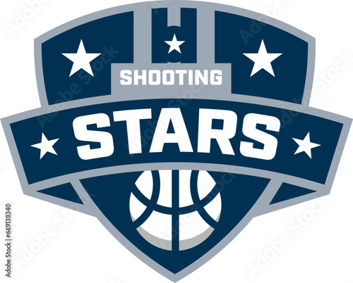 Basketball team emblem logo set design vector