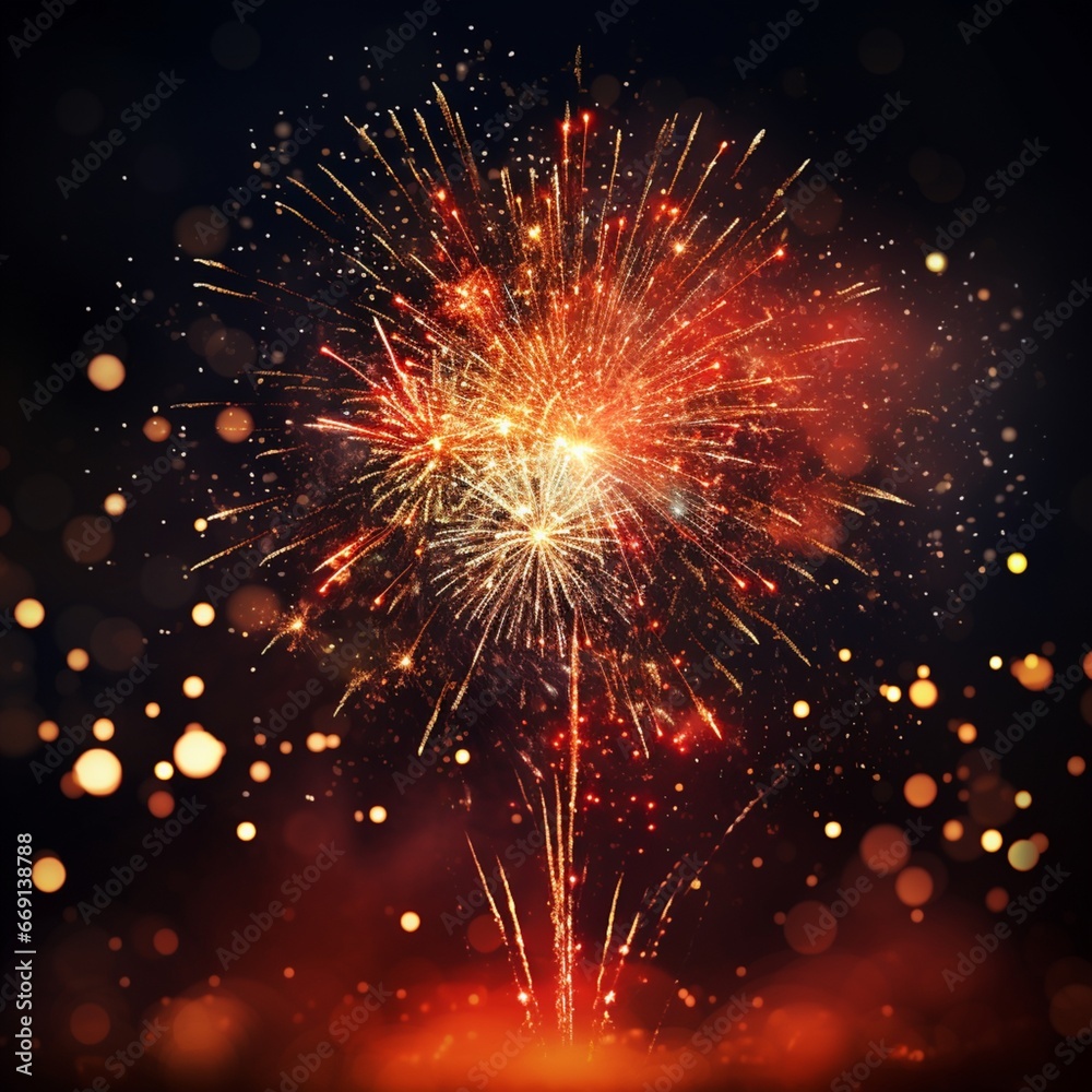Fireworks embroidered the night sky. Fireworks embroidered the night sky.