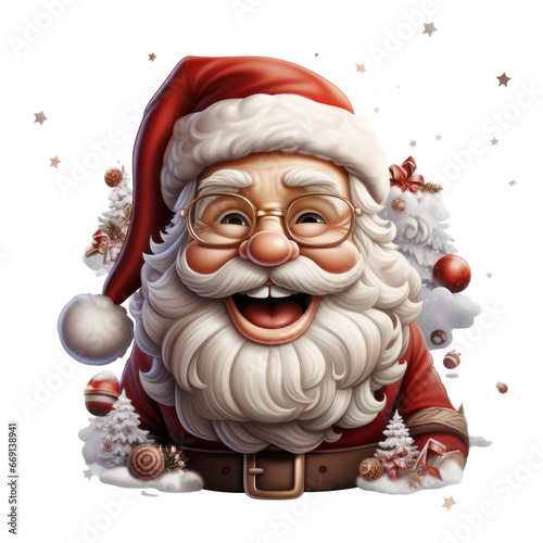 Santa Claus illustration isolated on transparent background