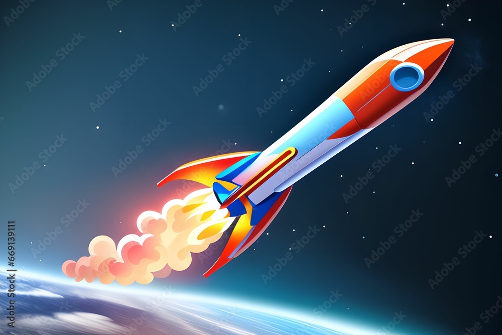 3D Rocket in space 3D Rocket in space