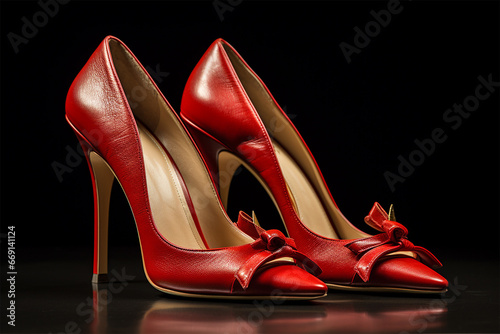 red high heels, trendy