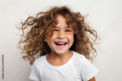 little girl smiling, happiness