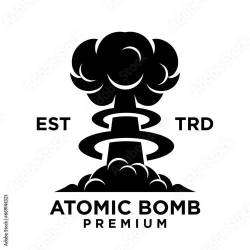 Atomic Bomb Logo icon design illustration