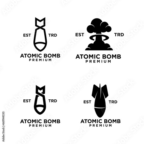 Atomic Bomb Logo icon design illustration