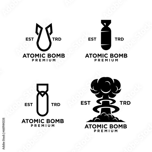 Atomic Bomb Logo icon design illustration
