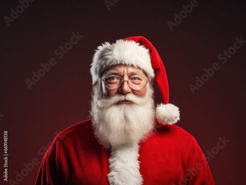 Christmas santa claus red minimal generatieve ai