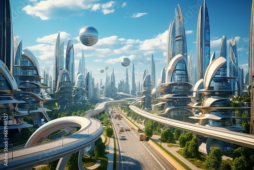 futuristic city skyline