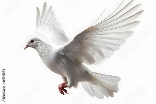 a white bird flying in the air © Alex