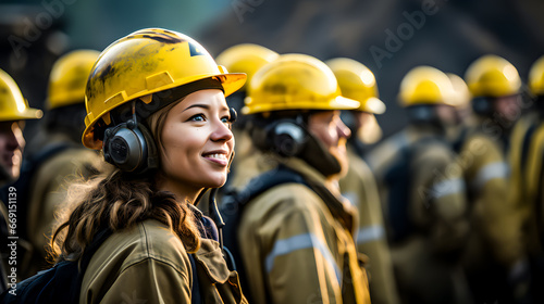 Woman worker in a large mining industry