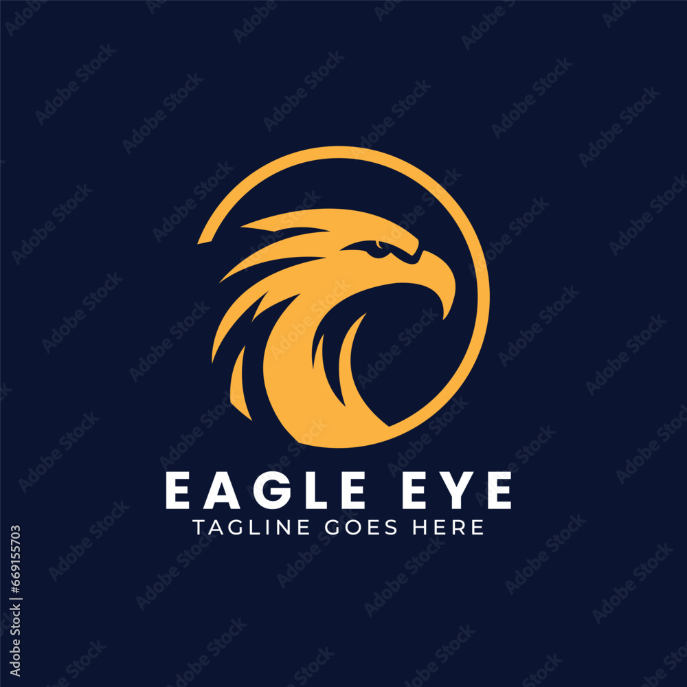 Eagle Logo Design, Minimal Eagle Face Logo template Eagle Logo Design, Minimal Eagle Face Logo template