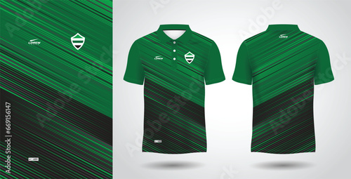 green sublimation polo sport jersey mockup design