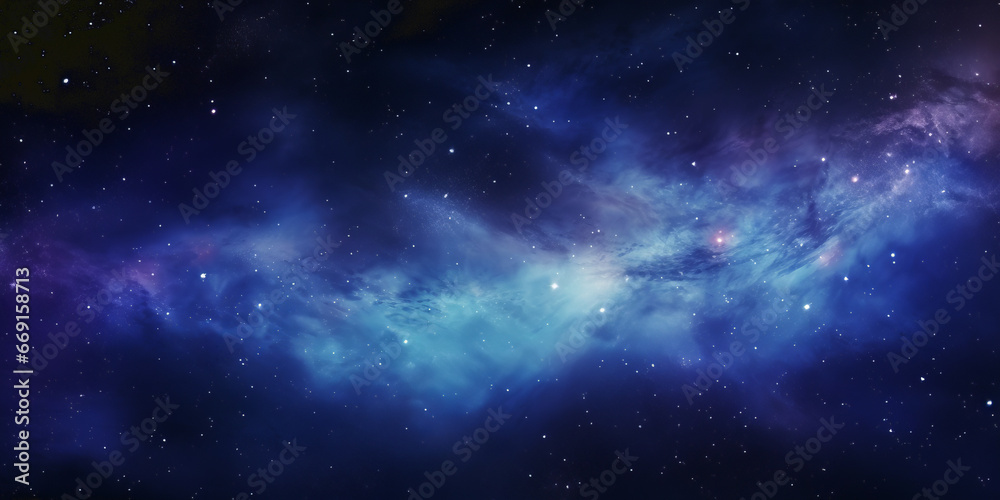 Abstract illustration of a distant galaxy in space. 