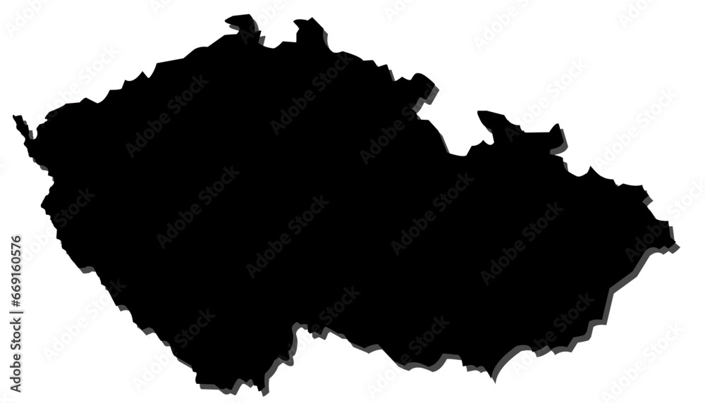 Czech map silhouette