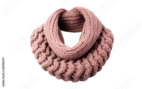 Embrace Winter's Chill: Knit Snood for Cozy Warmth on a Transparent Background
