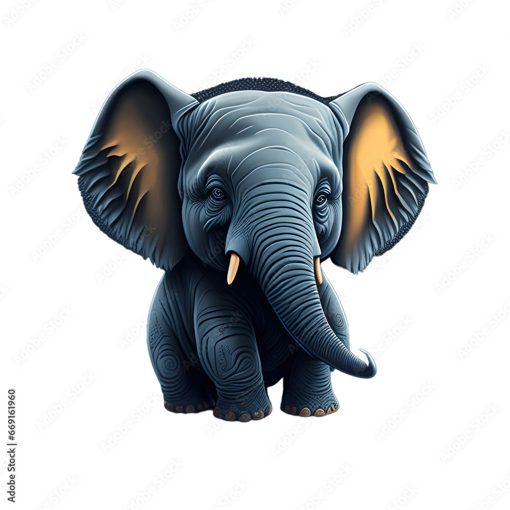 watercolor elephant t-shirt design