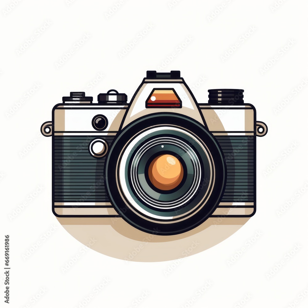 modern minimalistic film camera icon