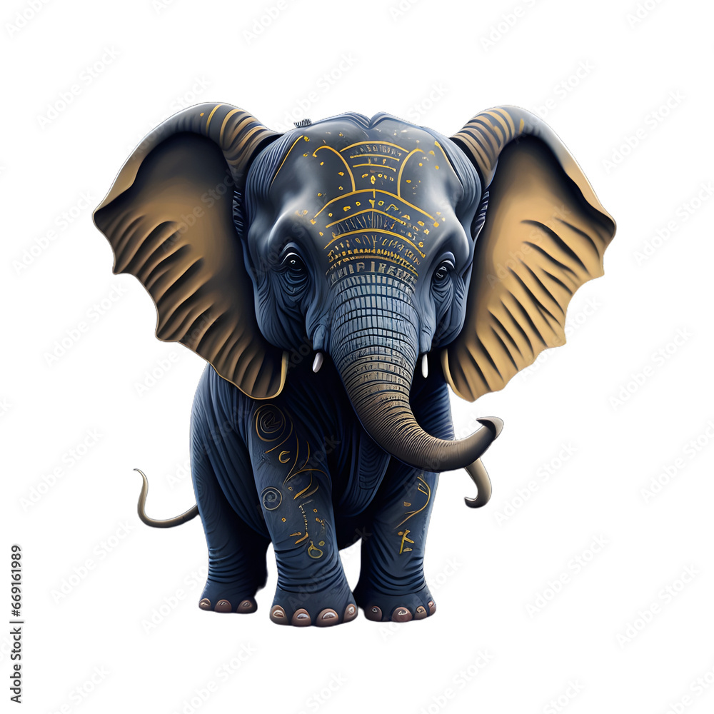 Fototapeta premium watercolor elephant t-shirt design