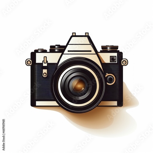 modern minimalistic film camera icon