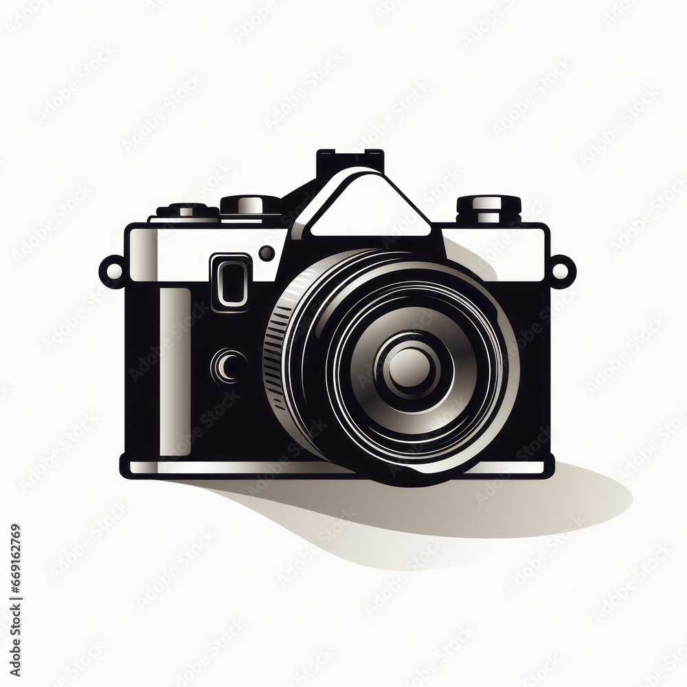 minimalistic camera icon flat design