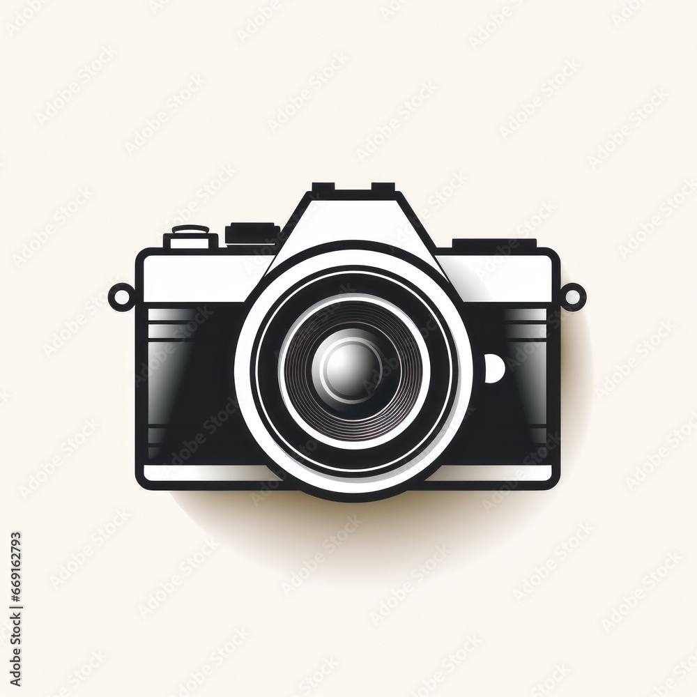 minimalistic camera icon flat design