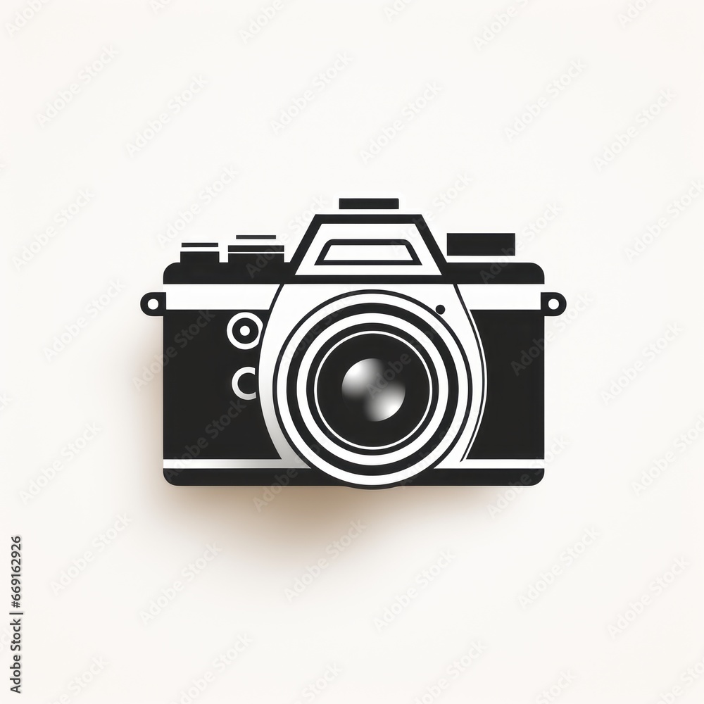 minimalistic camera icon flat design