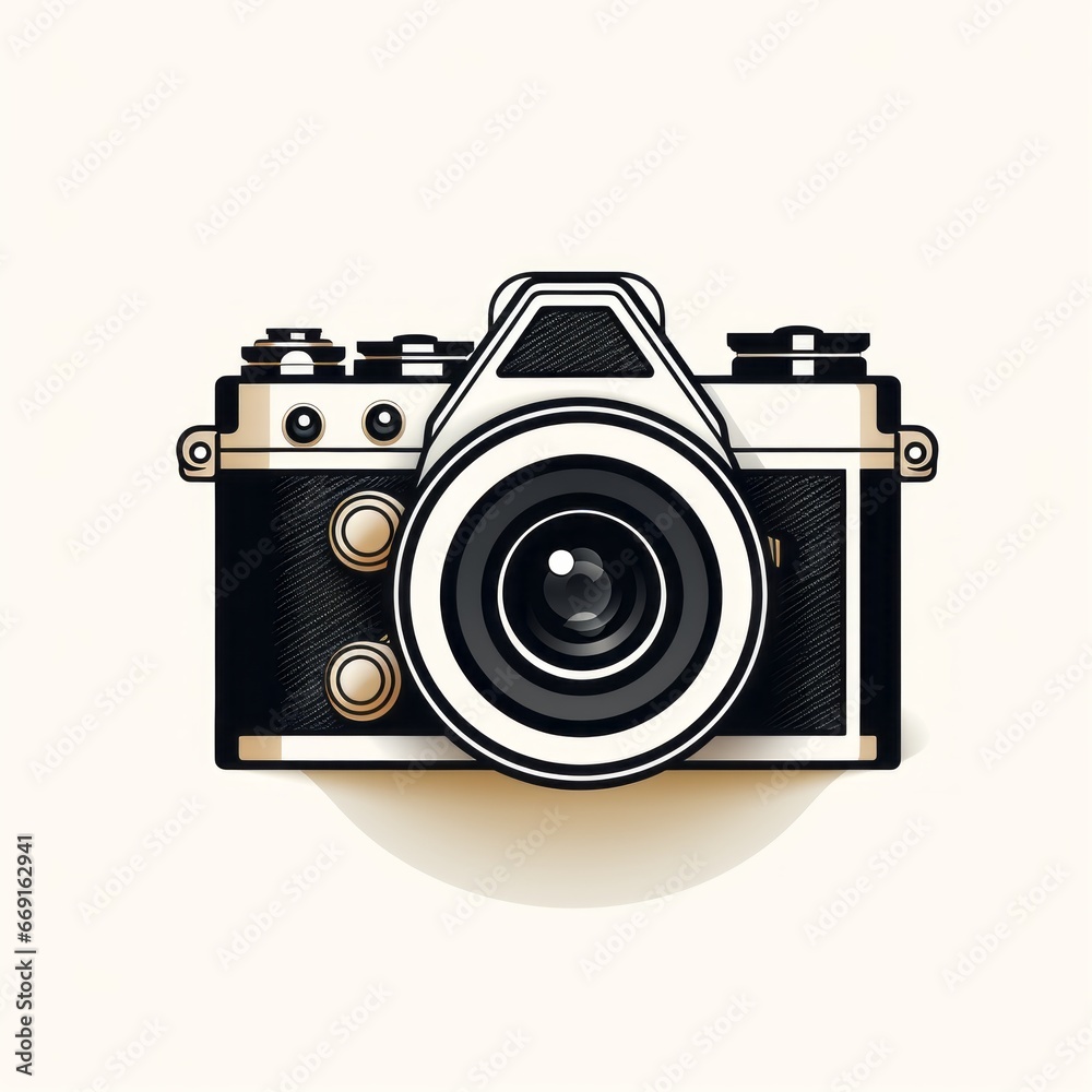 minimalistic camera icon flat design