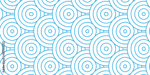 Seamless geometric ocean spiral pattern and abstract circle wave lines. blue seamless tile stripe geomatics overlapping create retro square line backdrop pattern background. Overlapping Pattern.