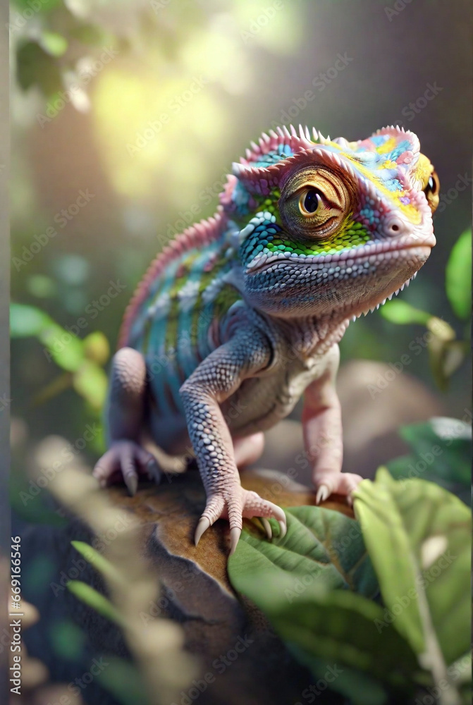 iguana on a tree HD 8K wallpaper Stock Photographic Image 