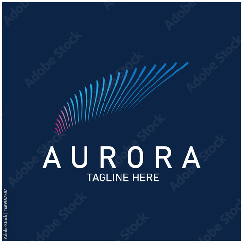 water wave logo, beach waves, sea, vector design