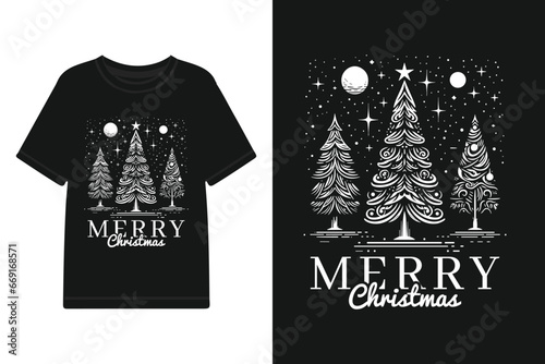 Vector typography Santa t shirt design, merry christmas Graphic t shirt design Template.