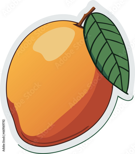 Mango Tropical Fruit Illustration