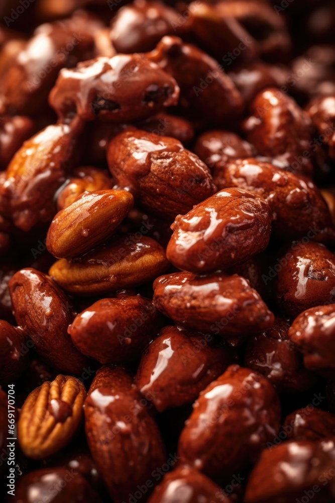 A close up view of a pile of nuts. This image can be used to illustrate the concept of nut harvesting, healthy snacks, or a variety of nuts A close up view of a pile of nuts. This image can be used to illustrate the concept of nut harvesting, healthy snacks, or a variety of nuts