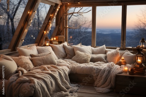 comfortable bed on a winter day © jechm