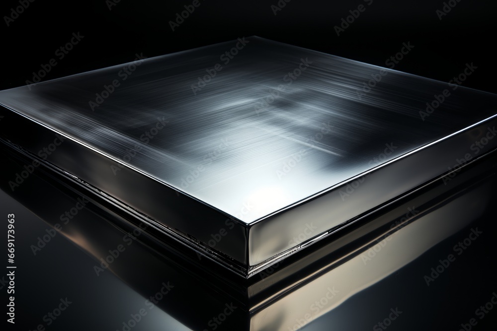 designer worktop in shiny aluminum and glass designer worktop in shiny aluminum and glass