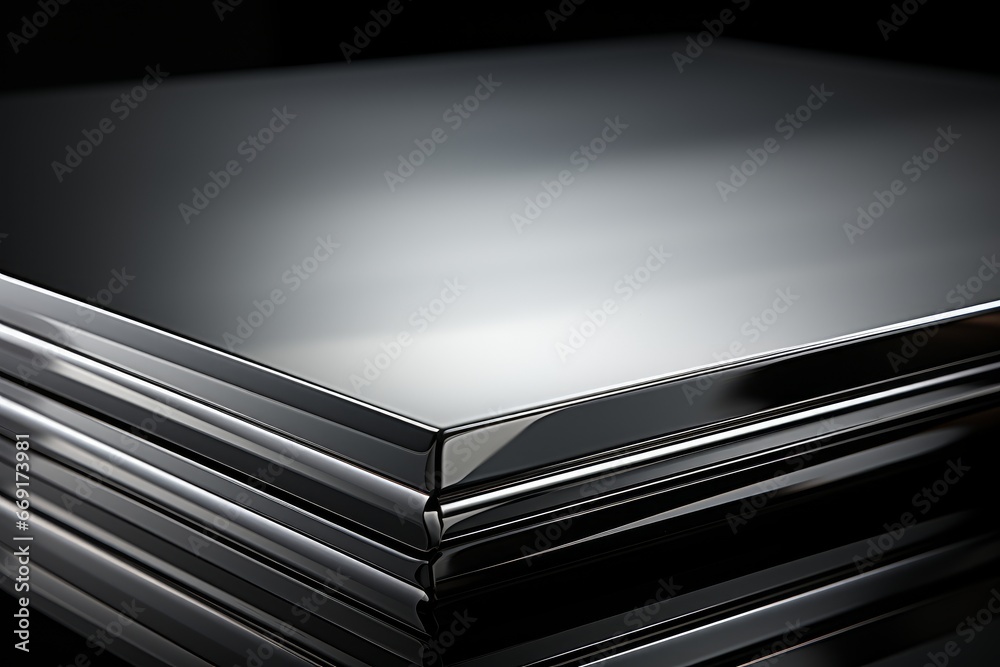 designer worktop in shiny aluminum and glass designer worktop in shiny aluminum and glass