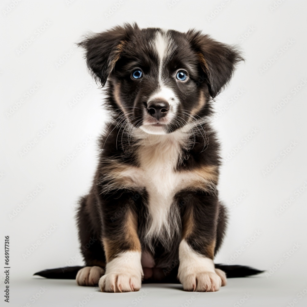 border collie puppy isolated  generated by AI