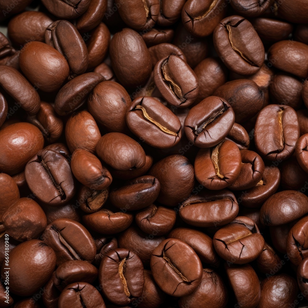 Fototapeta premium Coffee beans texture background.