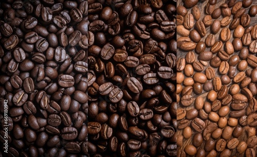 Coffee beans texture background.