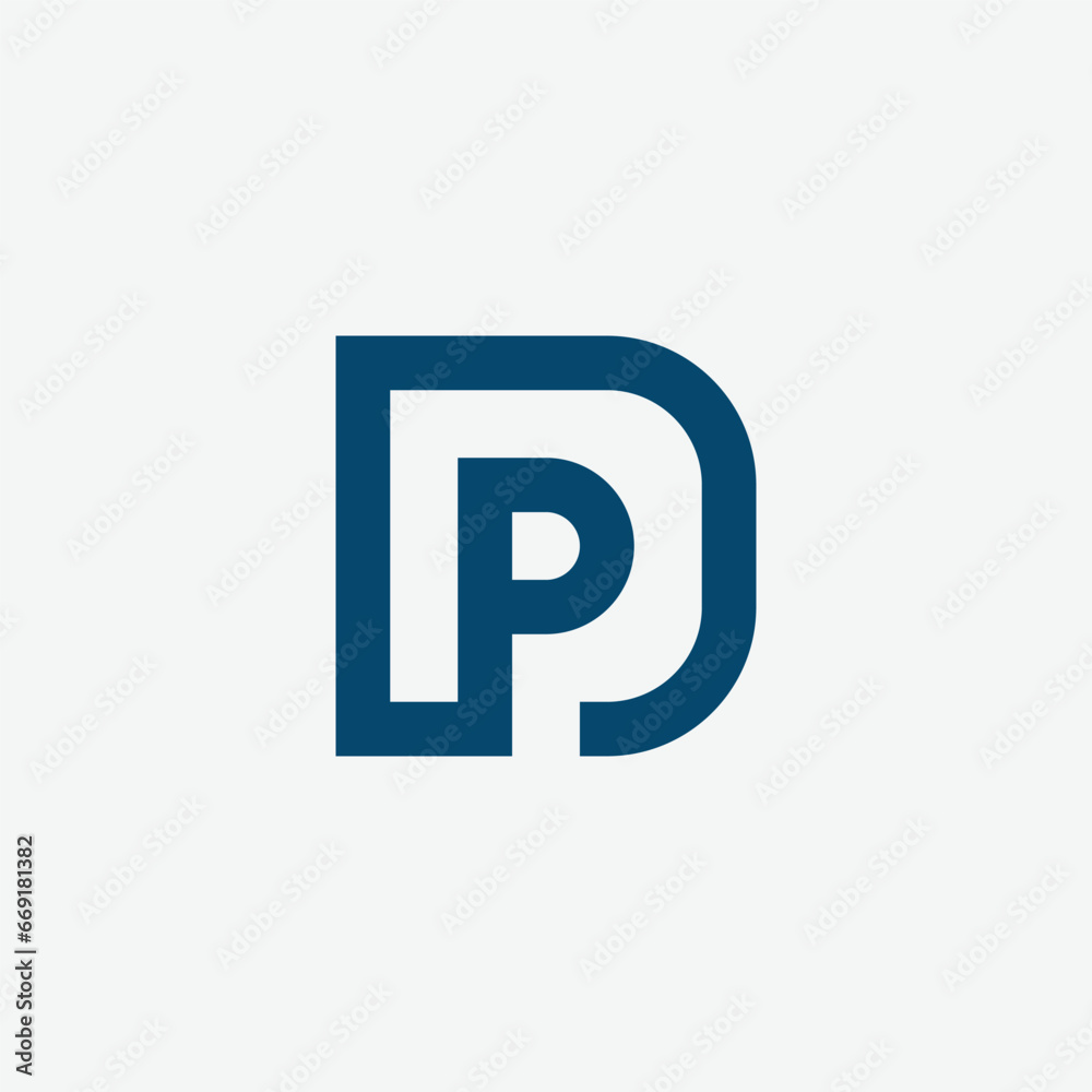 modern and clean letter DP PD monogram letter initial based logo design modern and clean letter DP PD monogram letter initial based logo design