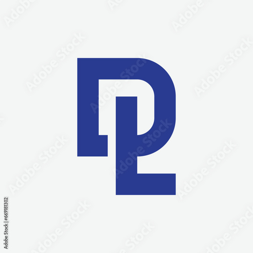 LD D L monogram letter initial modern logo design © kura
