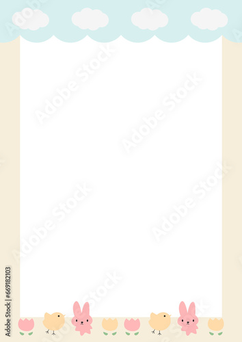 RABBIT chick sky frame