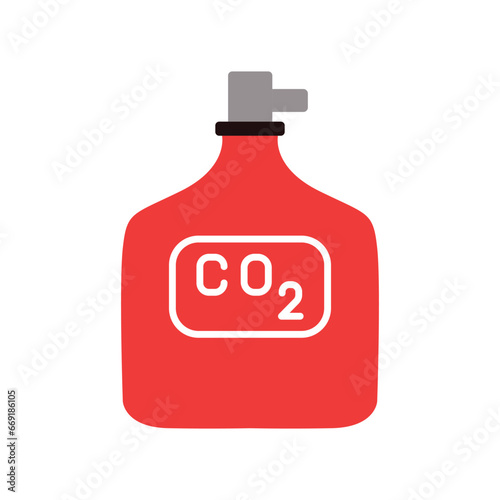 Fire extinguisher color icon. Portable fire-fighting equipment.