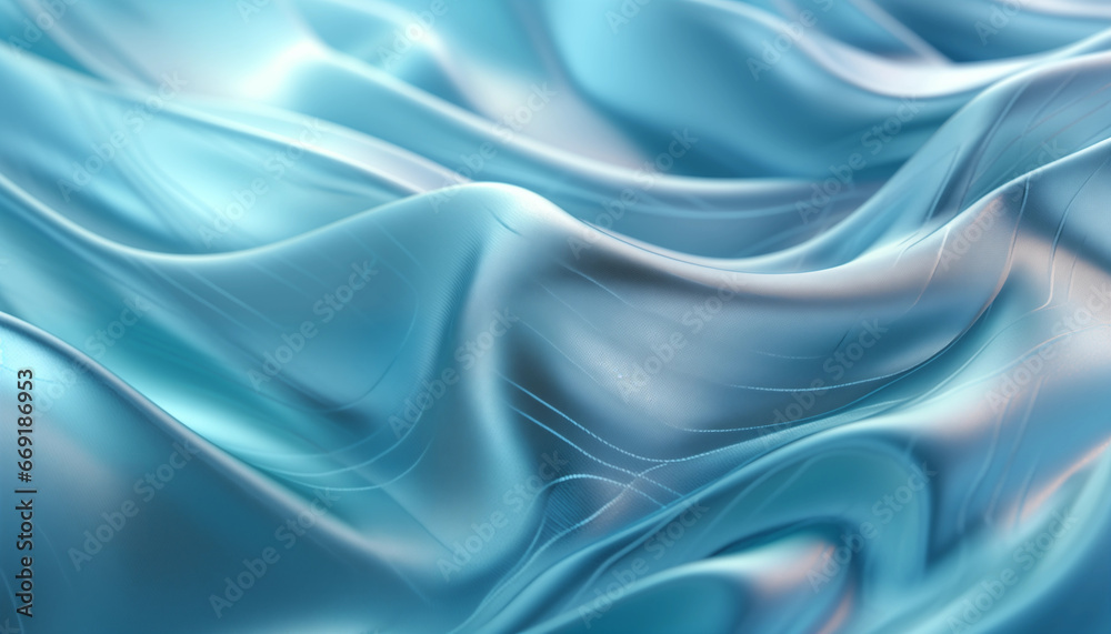 ein Stoff in Welle oder Falten in hellblauen Farben glänzend als Hintergrund oder Akzent ein Stoff in Welle oder Falten in hellblauen Farben glänzend als Hintergrund oder Akzent