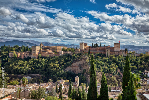 Blick auf die Stadt Granada. Spanien. Andalusien.