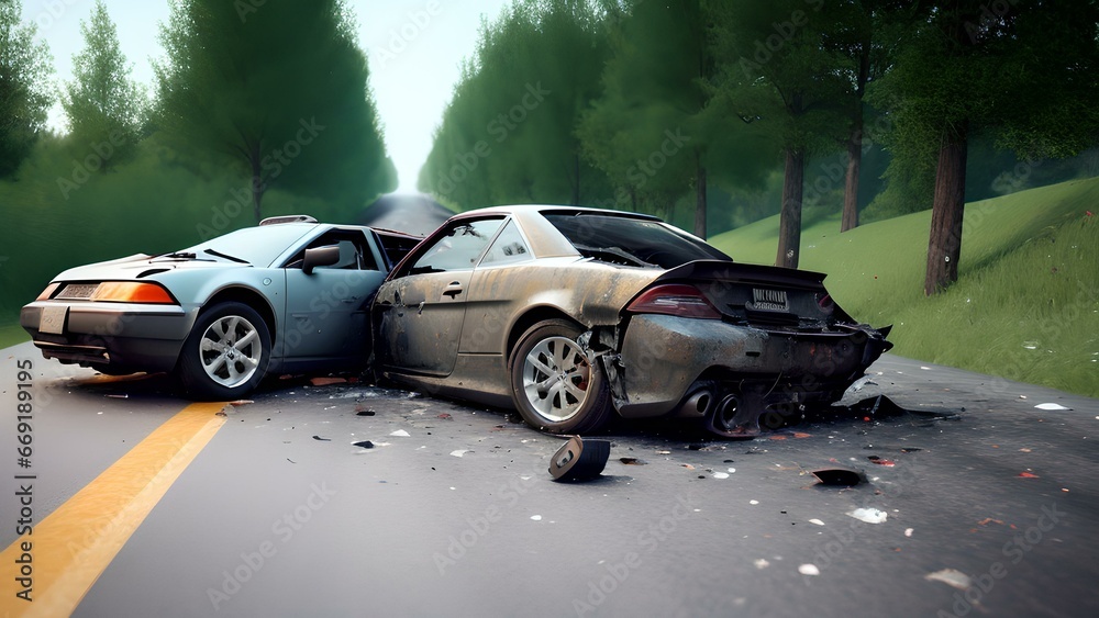 A car accident involving a bike results in a tragic fatality. A car accident involving a bike results in a tragic fatality.