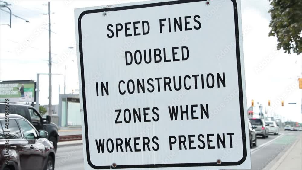 speed fines doubled in construction zones when workers present square