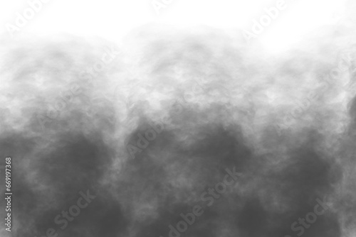 PNG dark fog or smoke on white background. realistic mist effect, fog. Vector illustration 