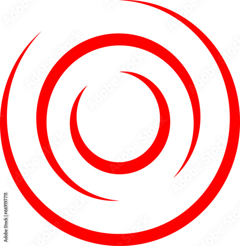 abstract red circle